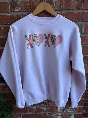 Soft Pink XOXO Women's Crewneck Sweatshirt